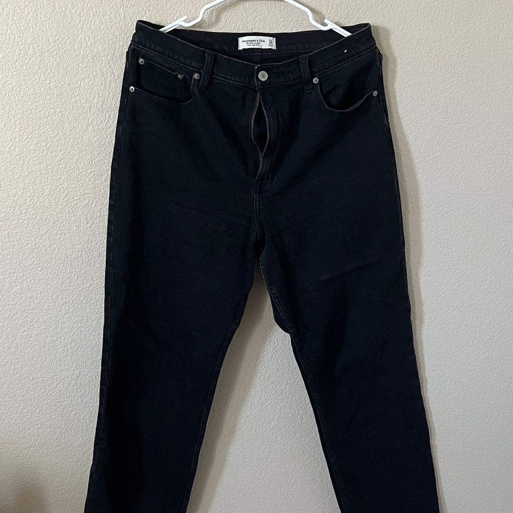 Abercrombie & Fitch Ankle straight ultra high rise jeans